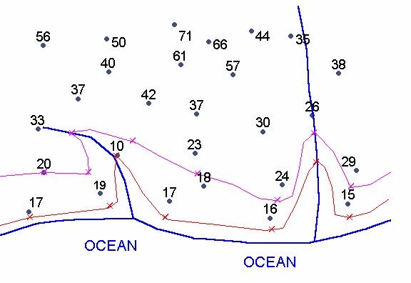 practice map annotated for step 4