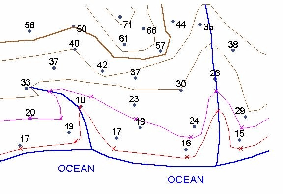 practice map annotated for step 5